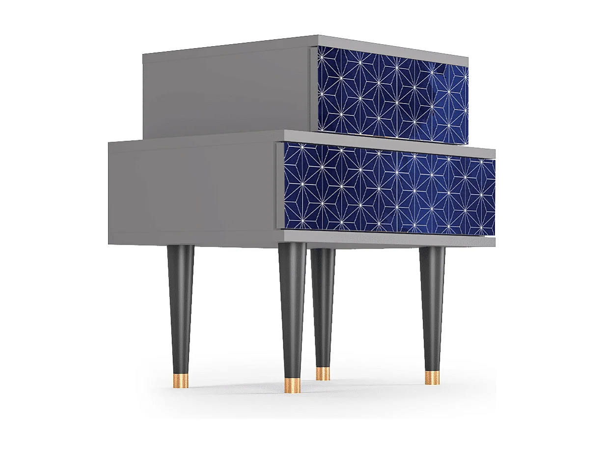 Table de nuit - 58х58х41 cm - NS1 - Milky Way, Gris