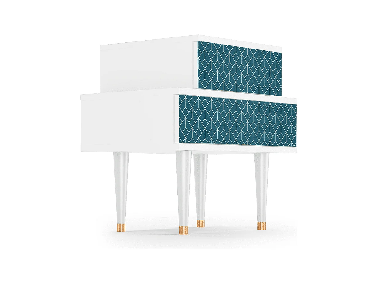 Table de nuit - 58х58х41 cm - NS1 - Porto Mood, Blanc