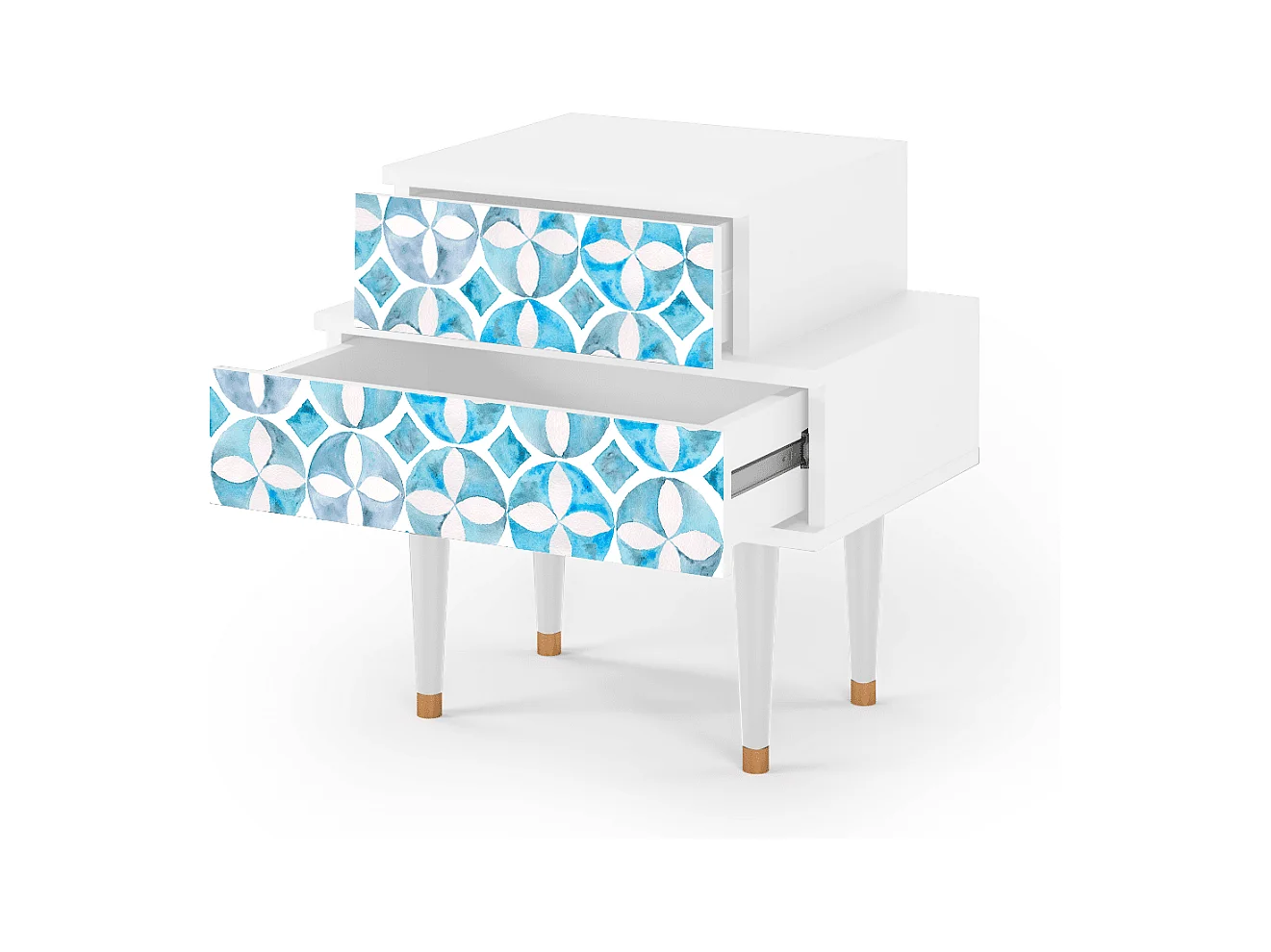 Table de nuit - 58х58х41 cm - NS1 - Porto Mood, Blanc