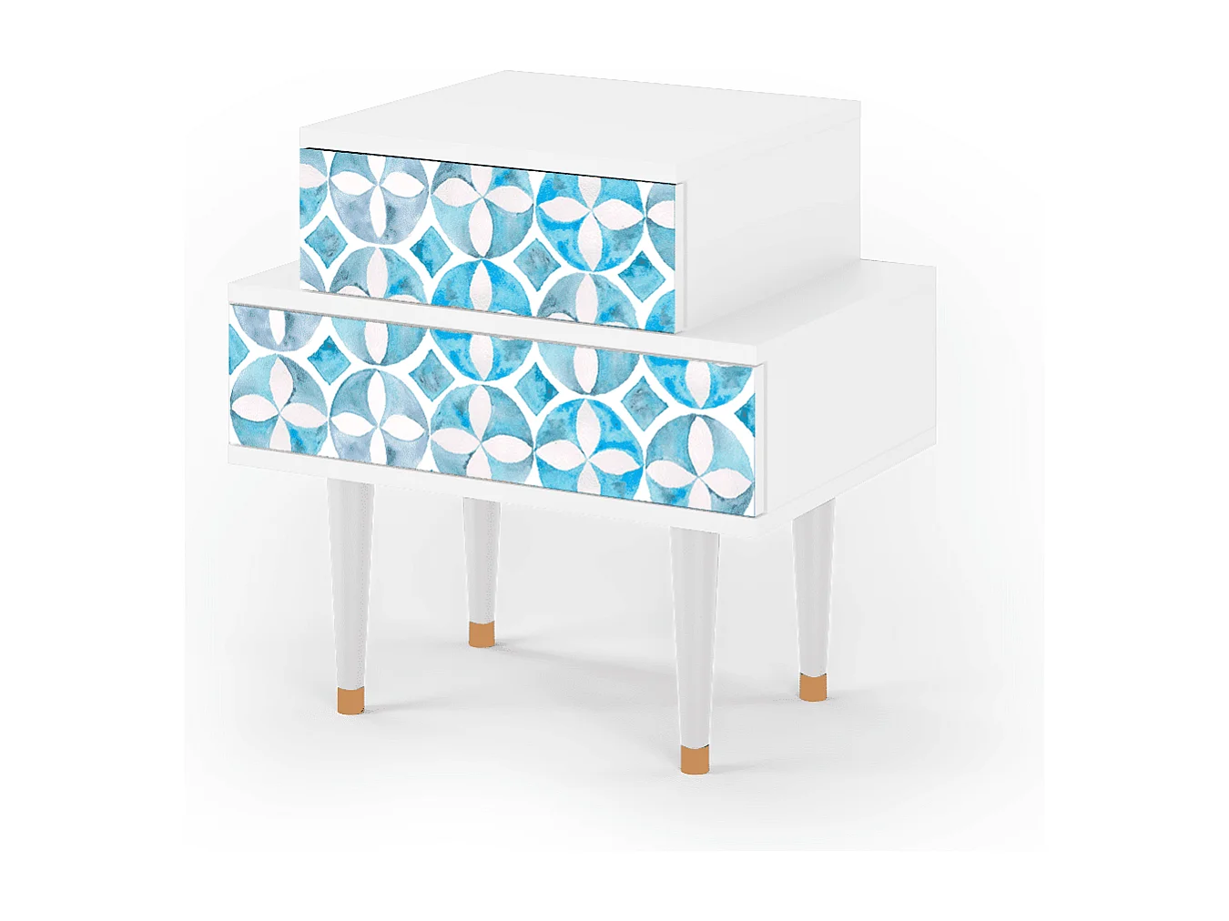 Table de nuit - 58х58х41 cm - NS1 - Porto Mood, Blanc