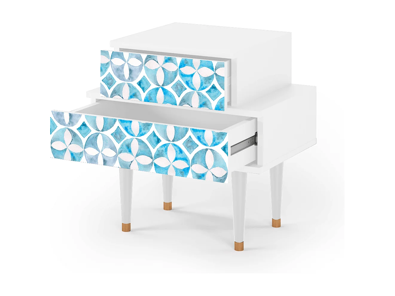 Table de nuit - 58х58х41 cm - NS1 - Porto Mood, Blanc