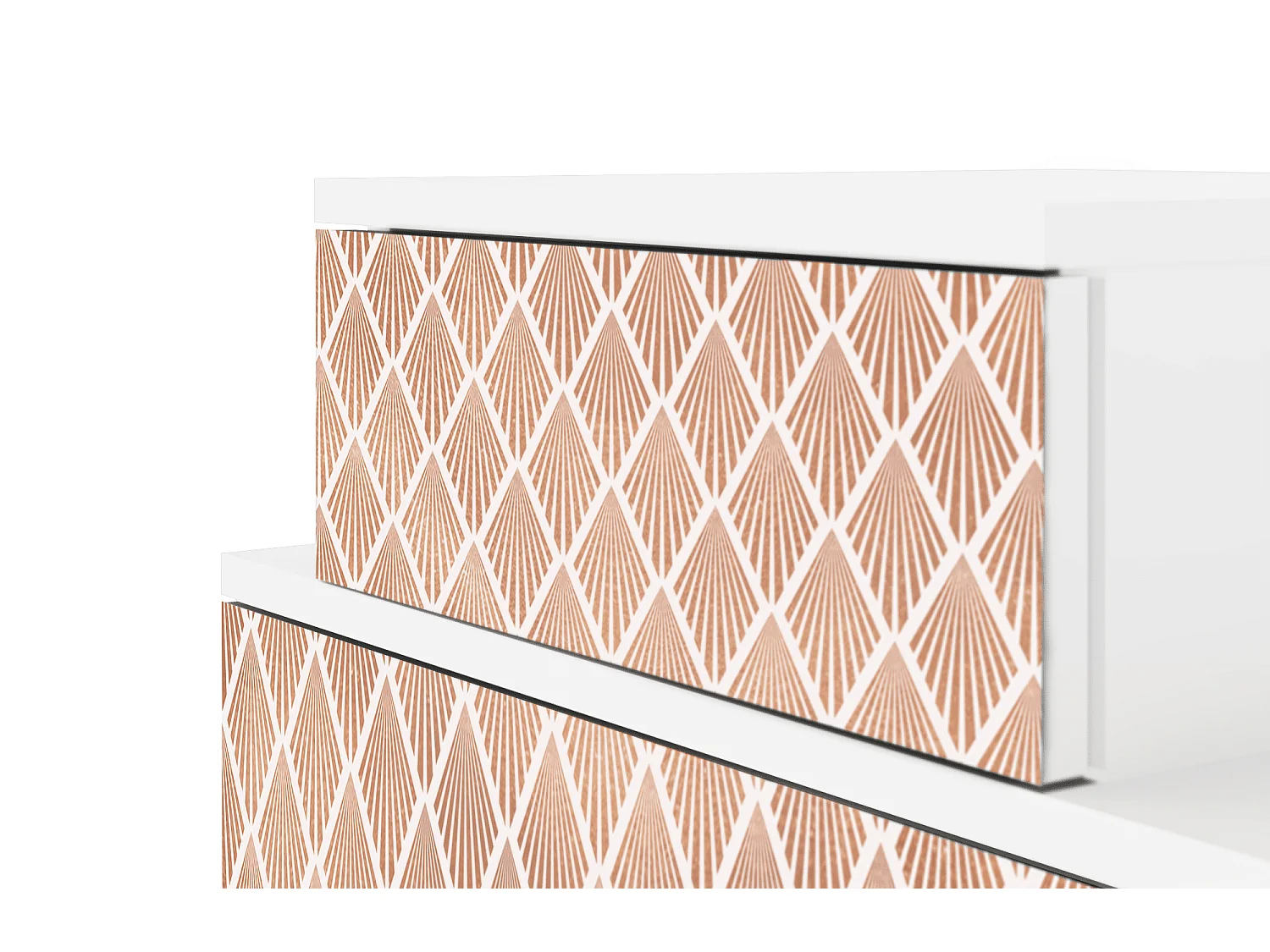 Nachtkastje - 58х58х41 cm - NS1 - Pastel Sunrise, Wit