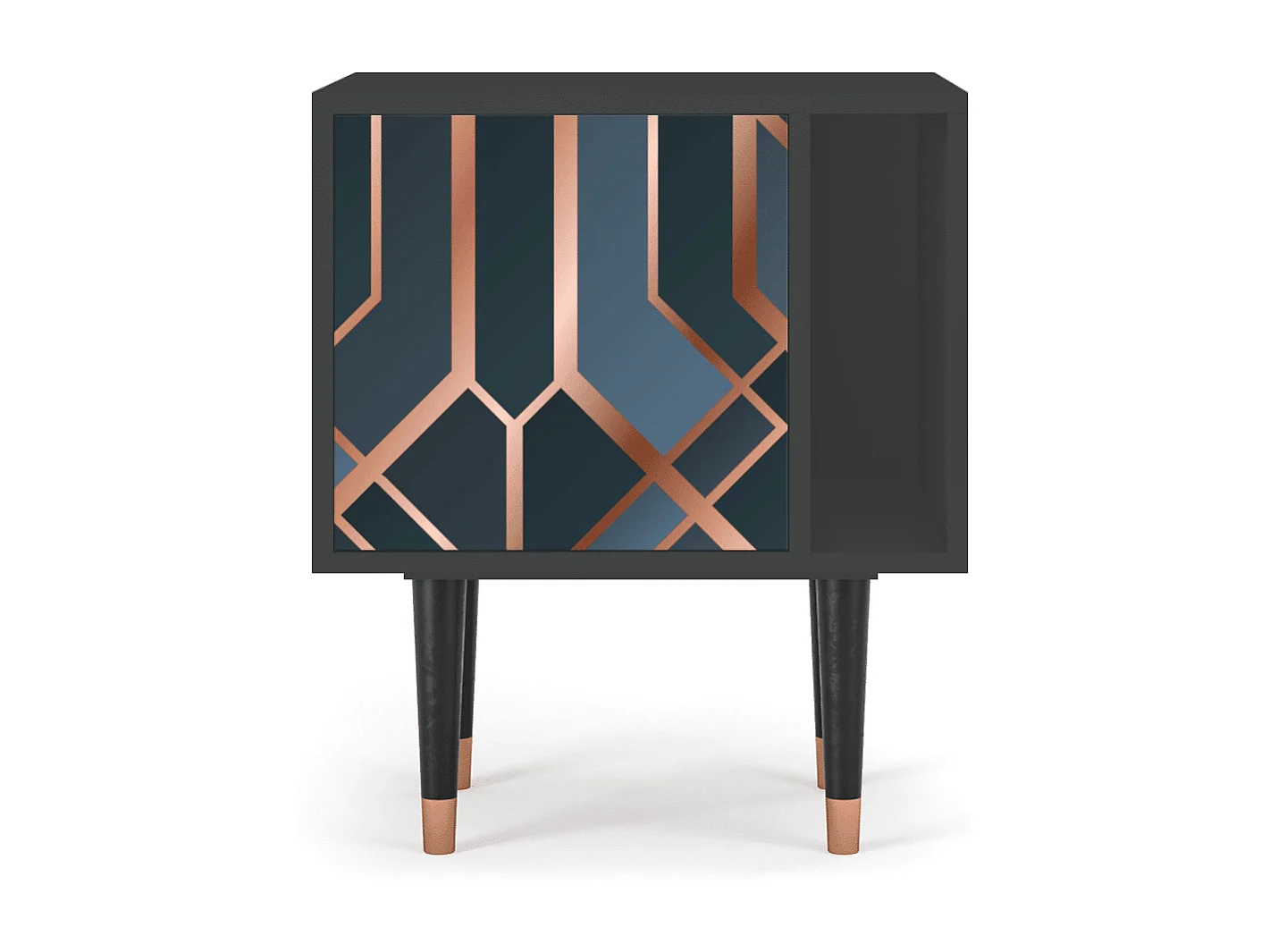 Table de nuit - 57х69х48 cm - S2 - Ashy 1920', Anthracite