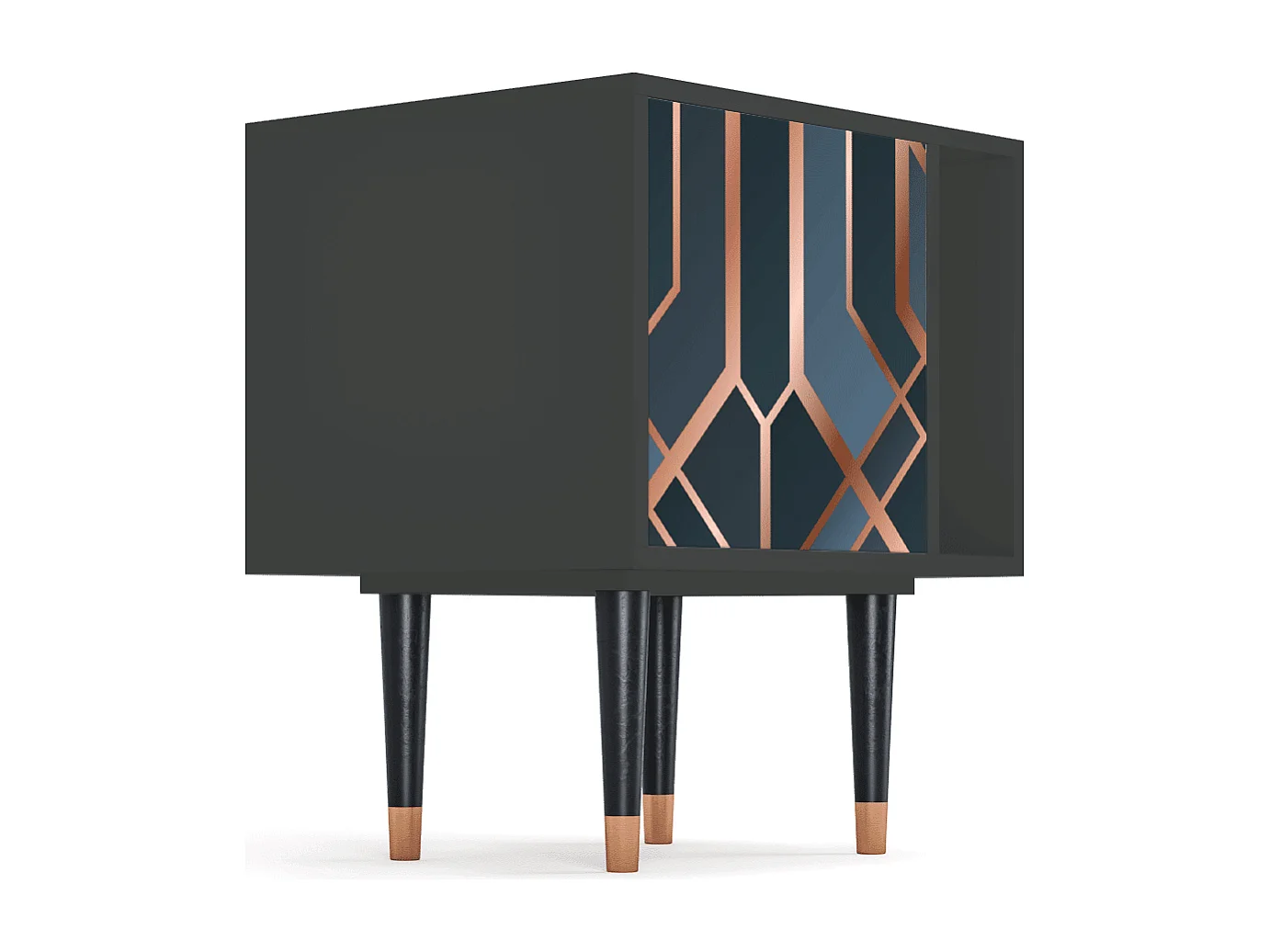 Table de nuit - 57х69х48 cm - S2 - Ashy 1920', Anthracite