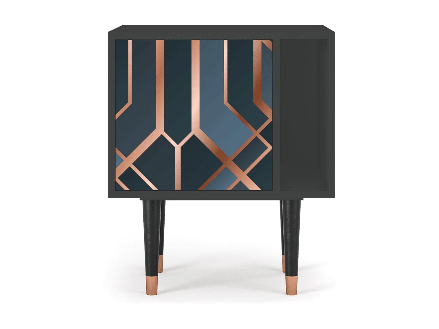 Table de nuit - 57х69х48 cm - S2 - Ashy 1920', Anthracite