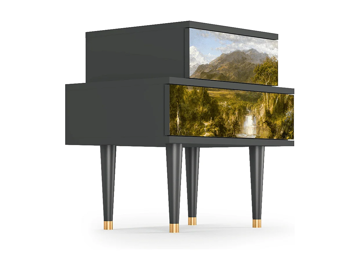 Mesita de noche - 58х58х41 cm - NS1 - The Heart of the Andes , Antracita