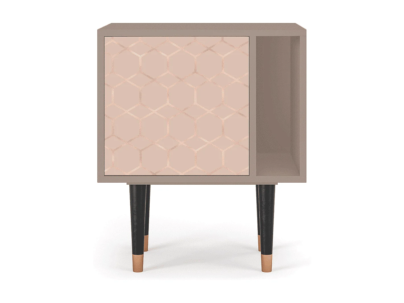 Table de nuit - 57х69х48 cm - S2 - Rose Honeycomb, Latte