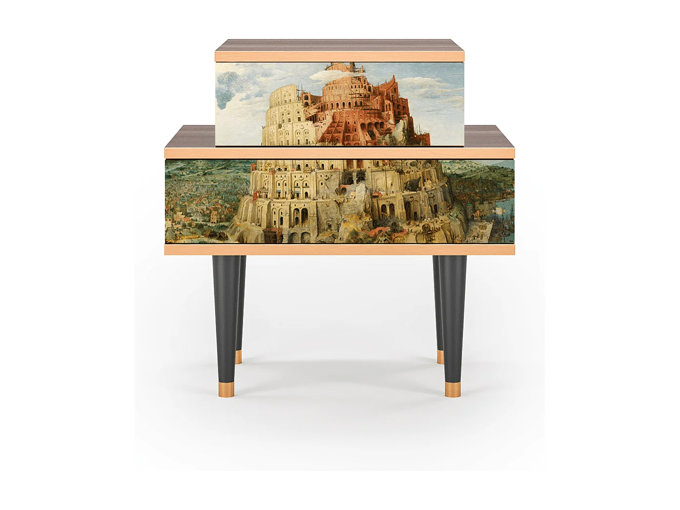 Table de nuit - 58х58х41 cm - NS1 - Elder The Tower, Noyer