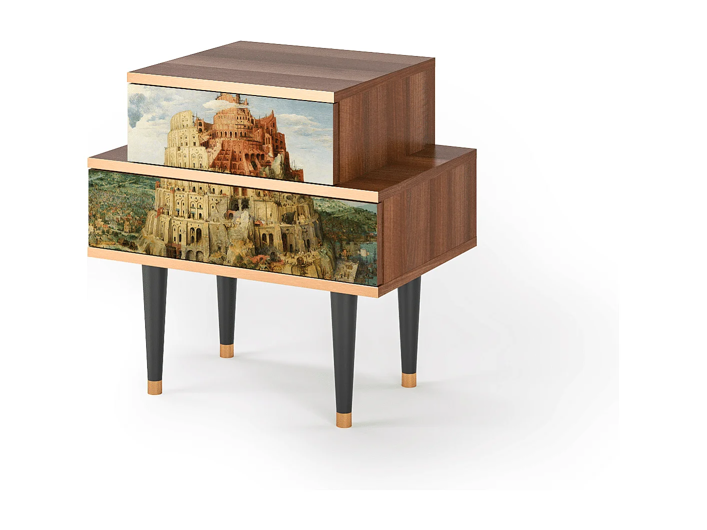 Table de nuit - 58х58х41 cm - NS1 - Elder The Tower, Noyer