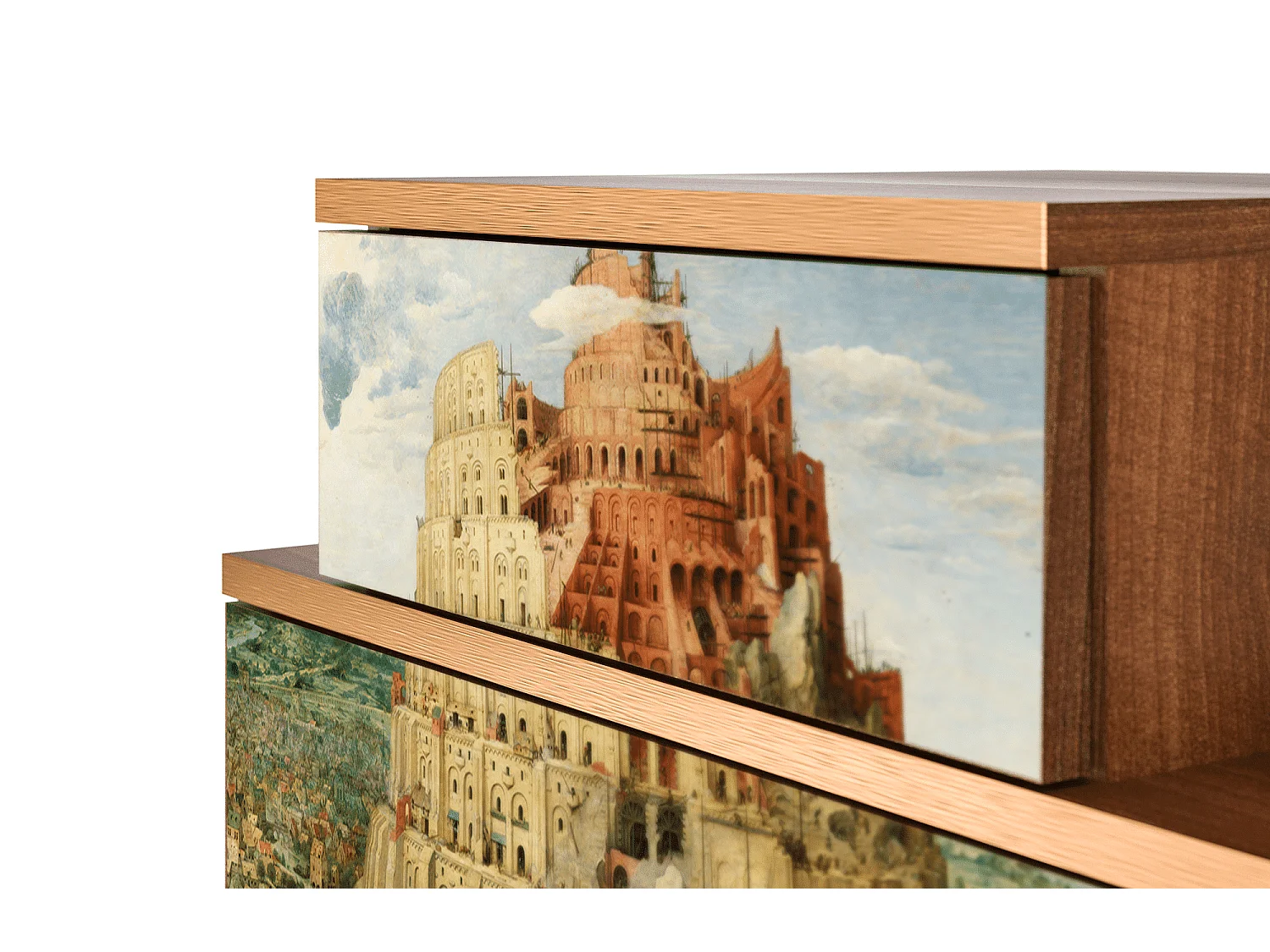 Comodino - 58х58х41 cm - NS1 - Elder The Tower, Noce