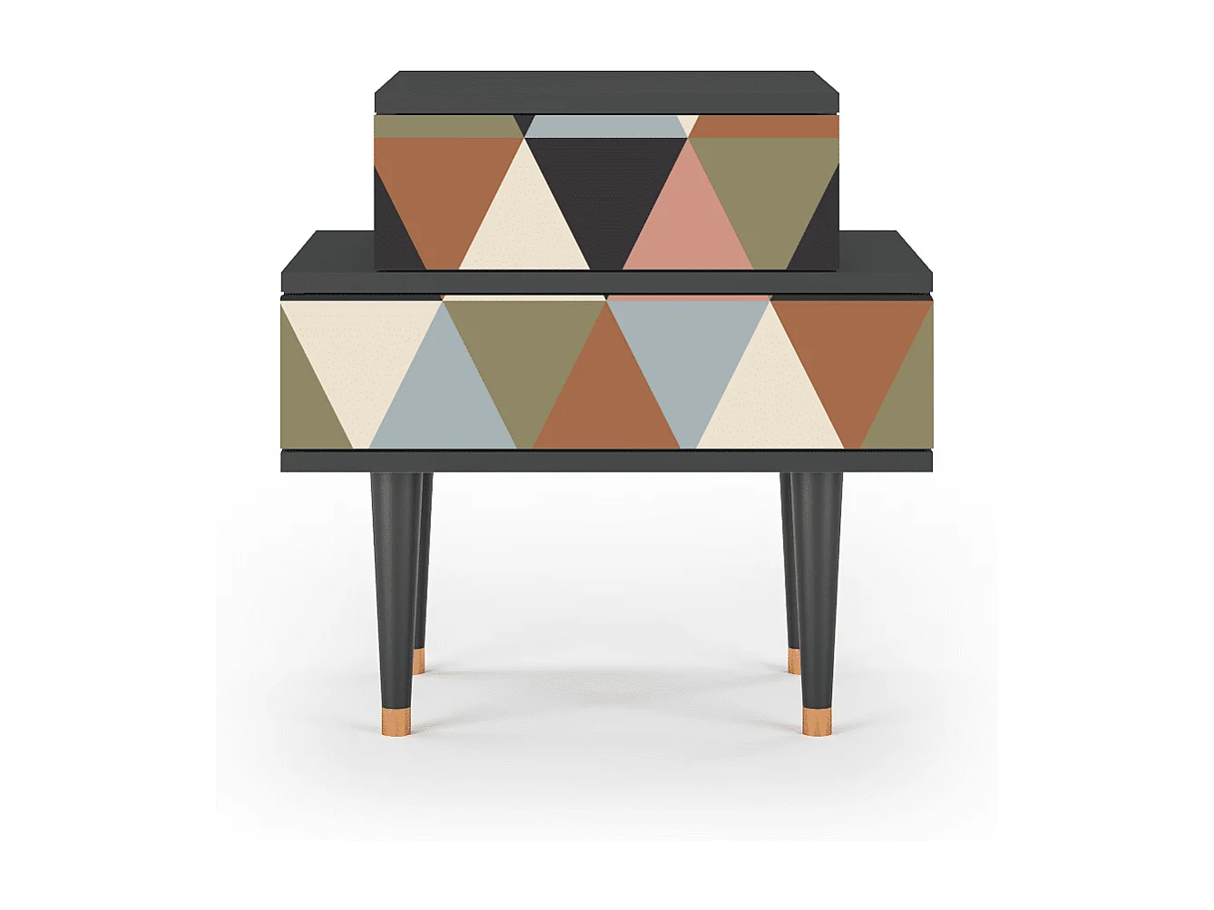 Comodino - 58х58х41 cm - NS1 - Royal Triangles, Antracite