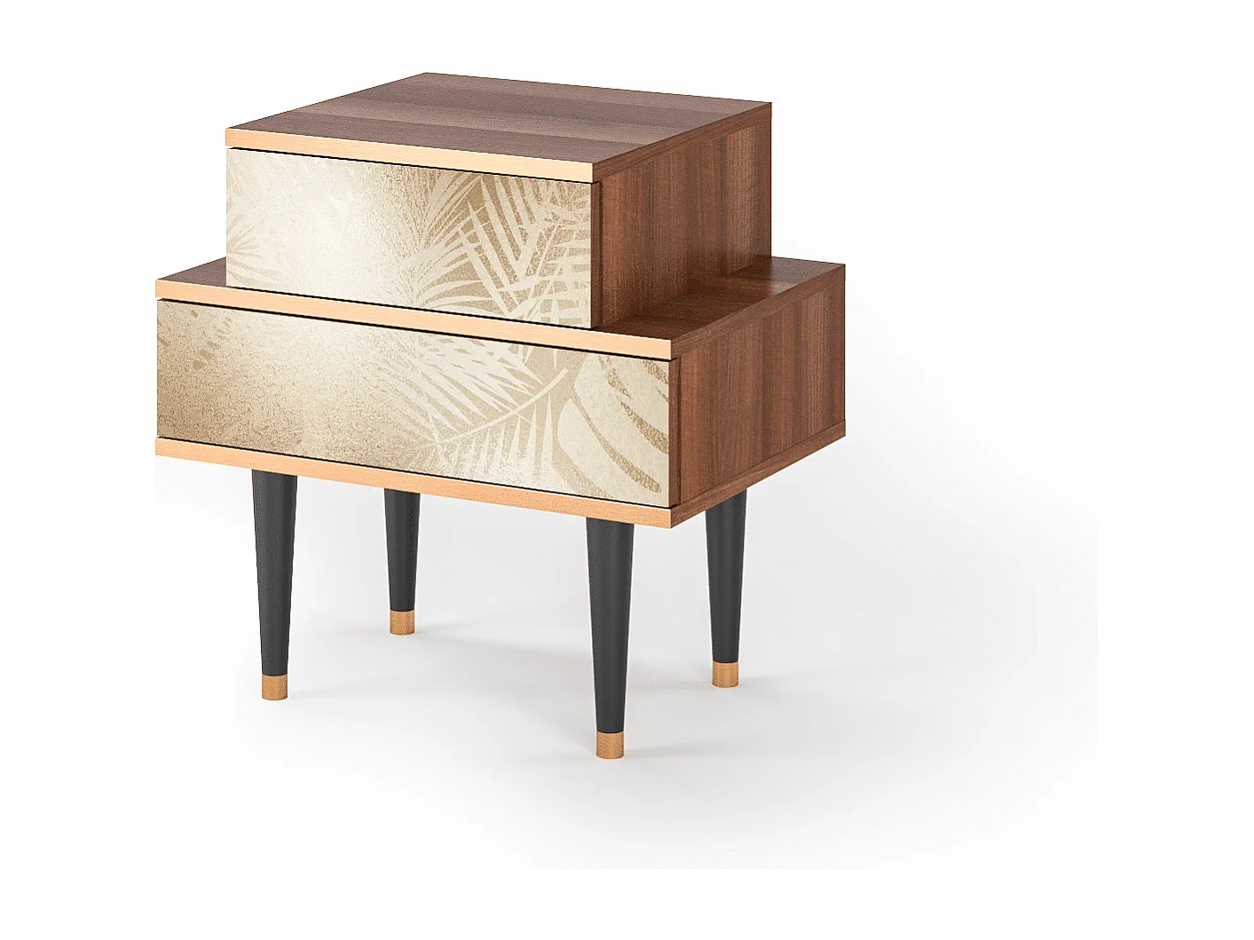 Stolik nocny - 58х58х41 cm - NS1 - Plant of the Dessert, Orzech