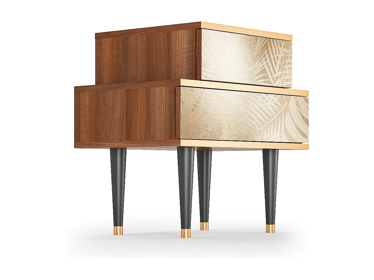 Stolik nocny - 58х58х41 cm - NS1 - Plant of the Dessert, Orzech