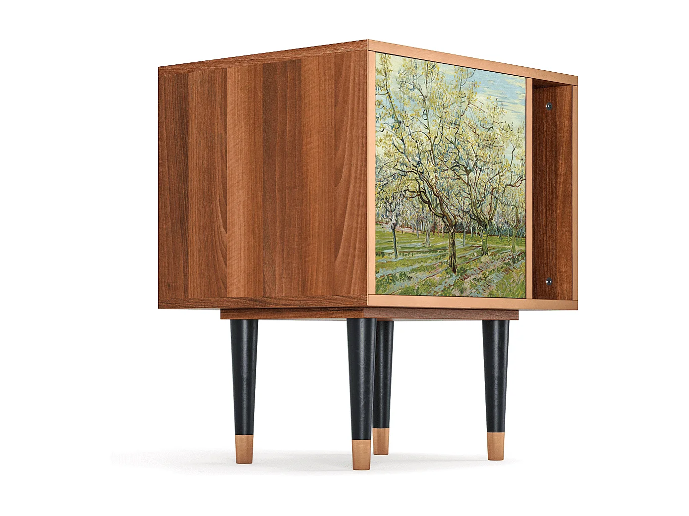 Stolik nocny - 57х69х48 cm - S2 - The Biały Orchard, Orzech