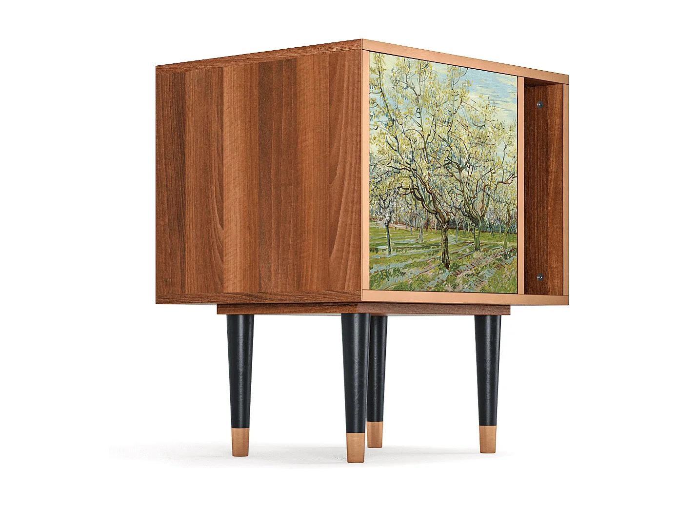 Stolik nocny - 57х69х48 cm - S2 - The Biały Orchard, Orzech