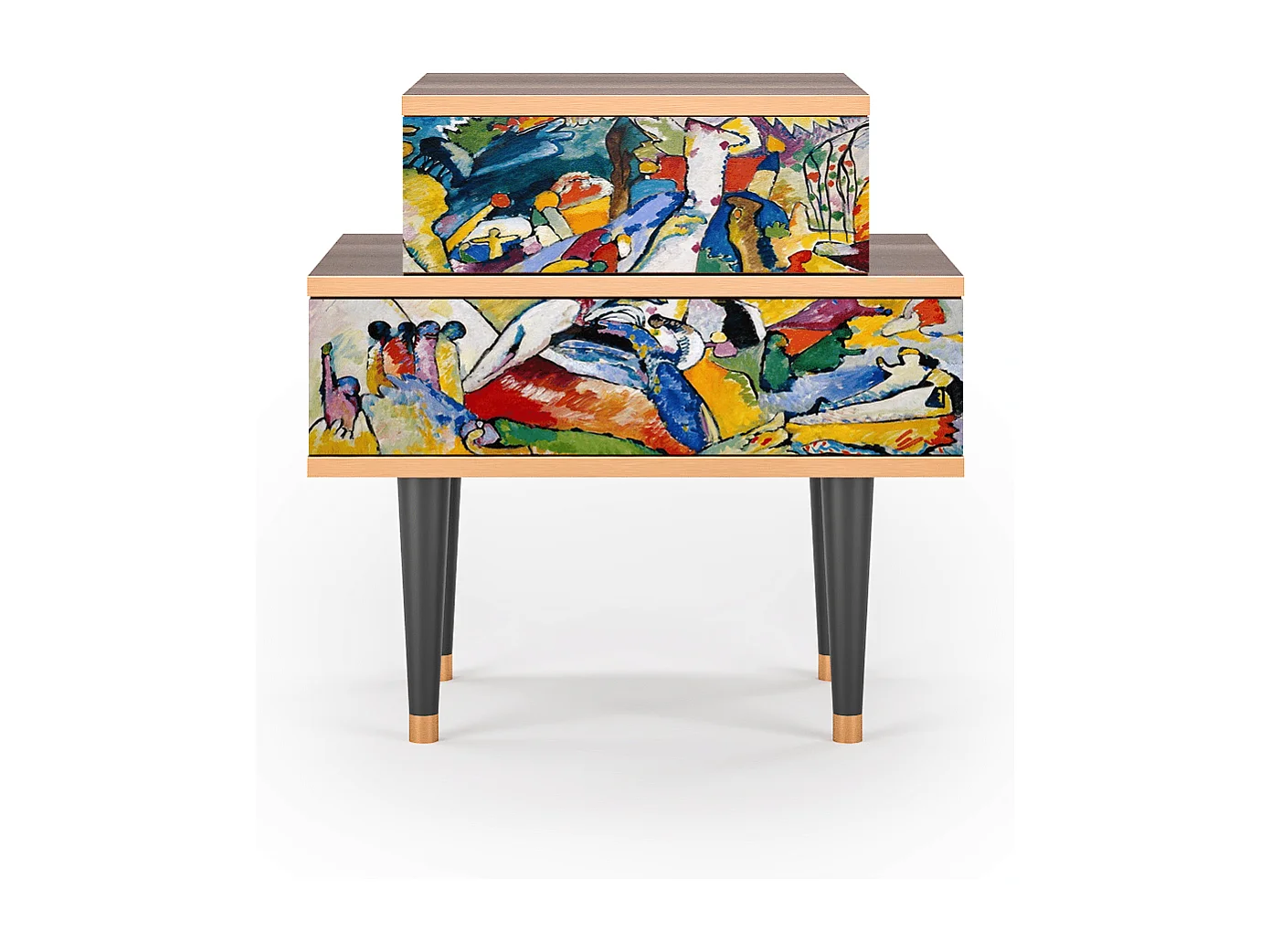 Table de nuit - 58х58х41 cm - NS1 - Improvisation 26  , Noyer