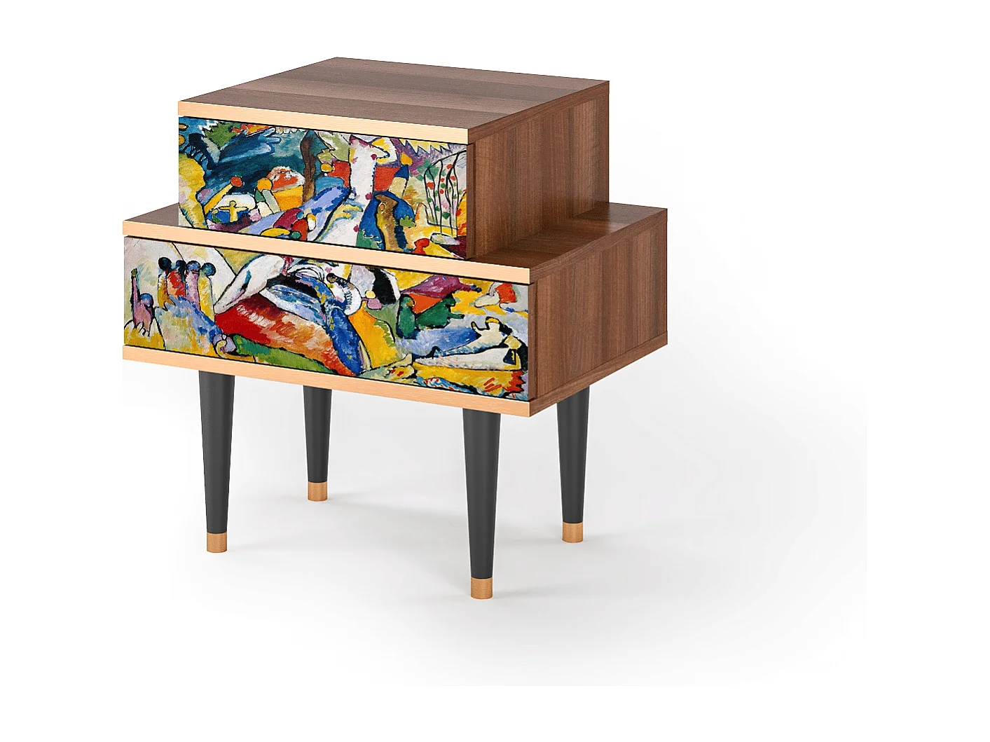 Table de nuit - 58х58х41 cm - NS1 - Improvisation 26  , Noyer