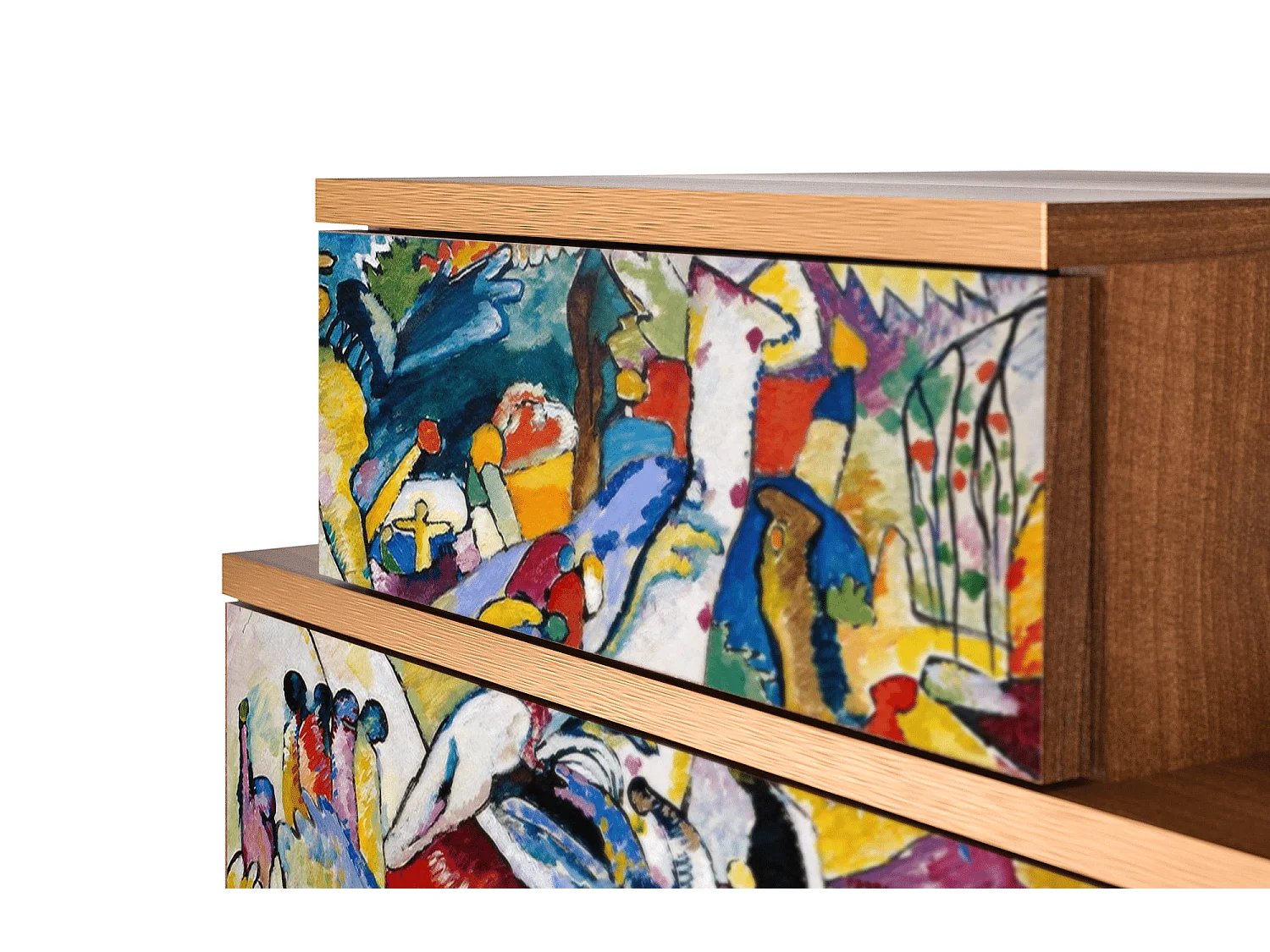 Table de nuit - 58х58х41 cm - NS1 - Improvisation 26  , Noyer