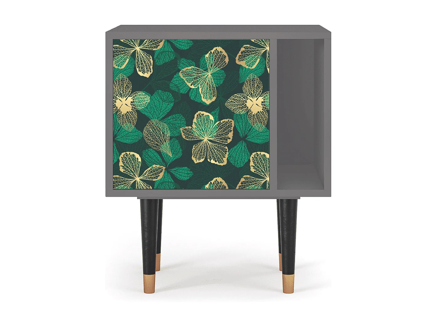 Table de nuit - 57х69х48 cm - S2 - Green Flower, Gris