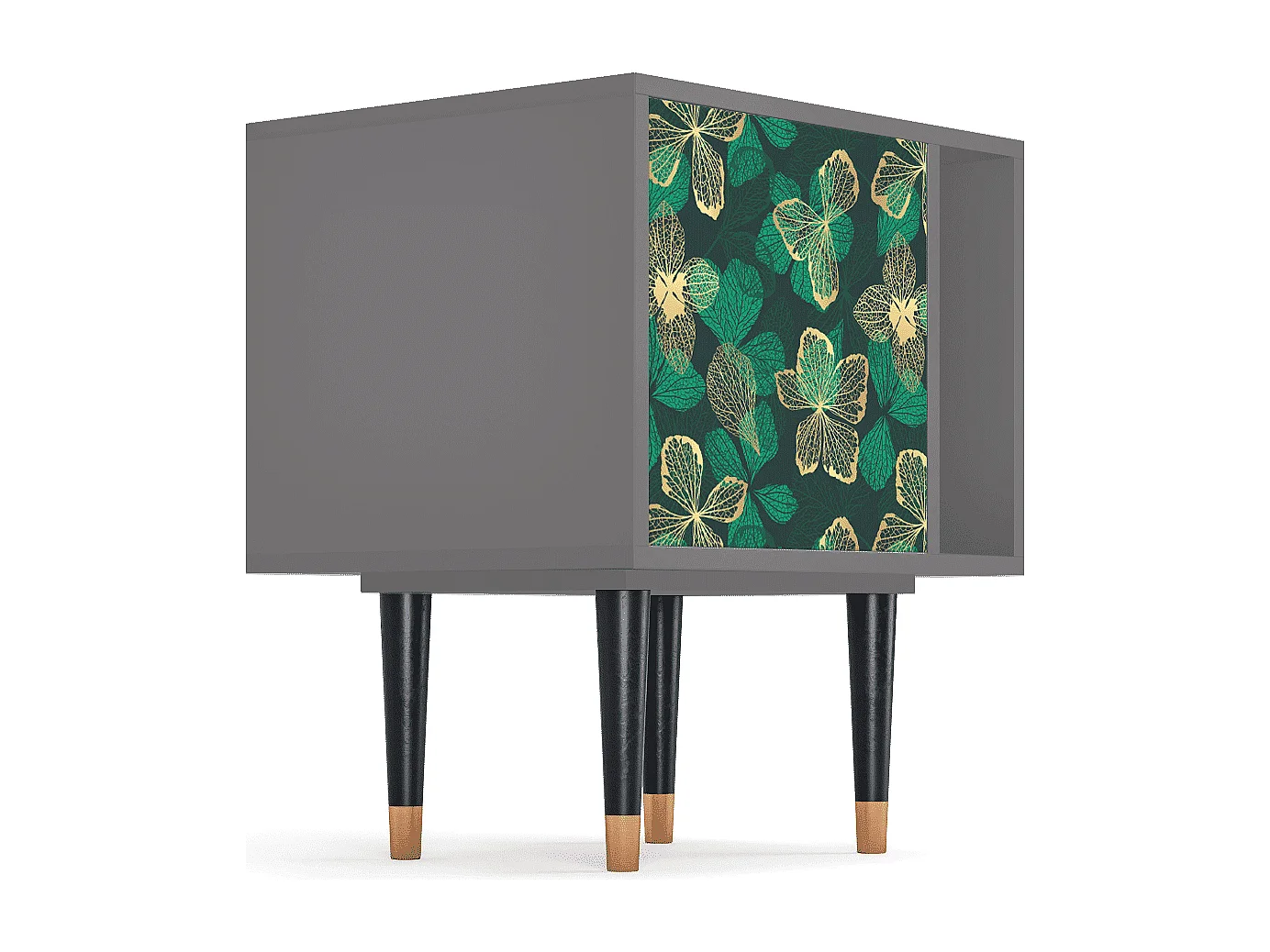 Table de nuit - 57х69х48 cm - S2 - Green Flower, Gris