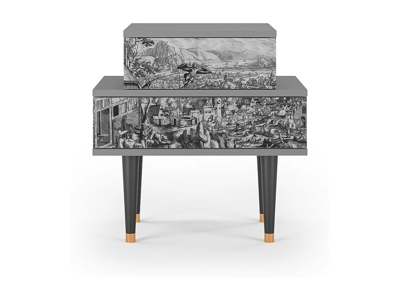 Table de nuit - 58х58х41 cm - NS1 - Departure, Gris