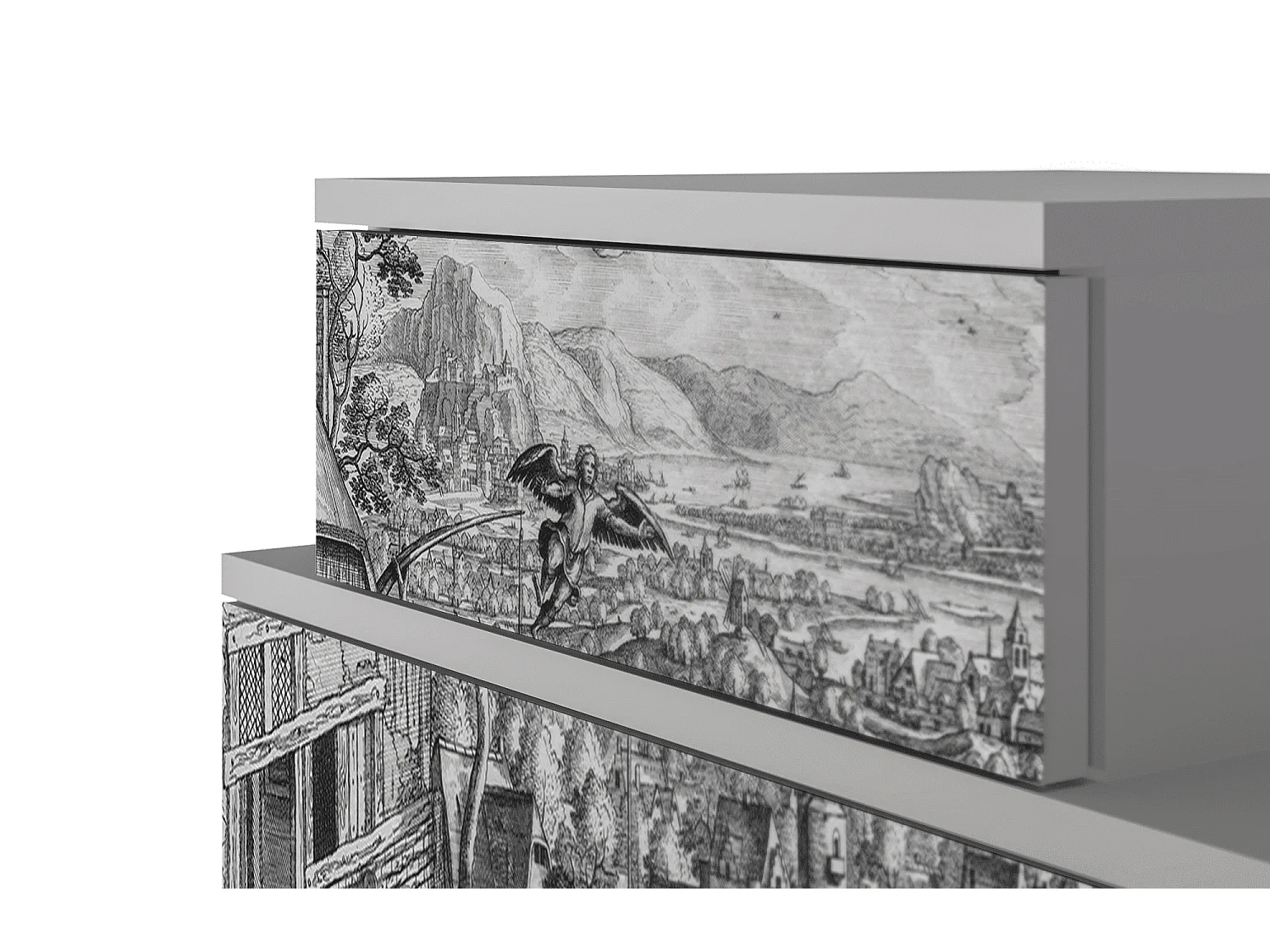 Table de nuit - 58х58х41 cm - NS1 - Departure, Gris