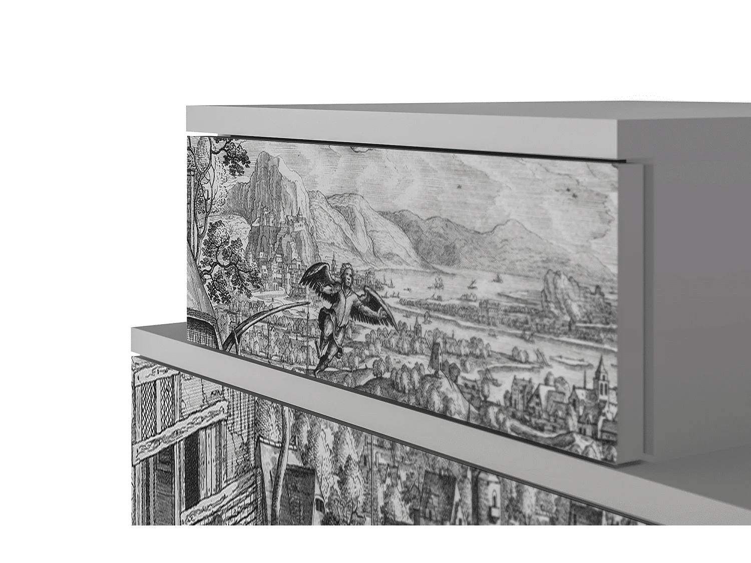 Table de nuit - 58х58х41 cm - NS1 - Departure, Gris