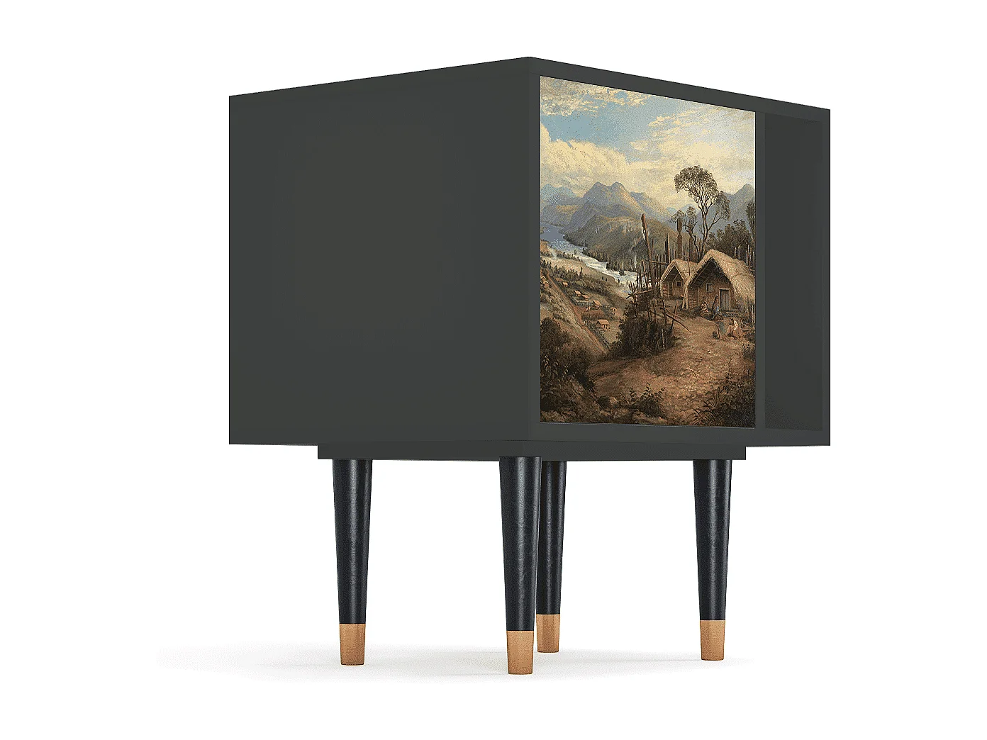 Nachttisch - 57х69х48 cm - S2 - View Across the Plains , Anthrazit