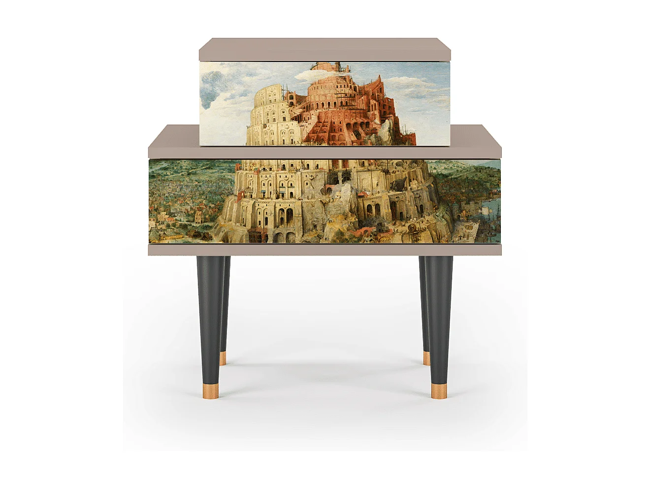 Criado-mudo - 58х58х41 cm - NS1 - Elder The Tower, Latte