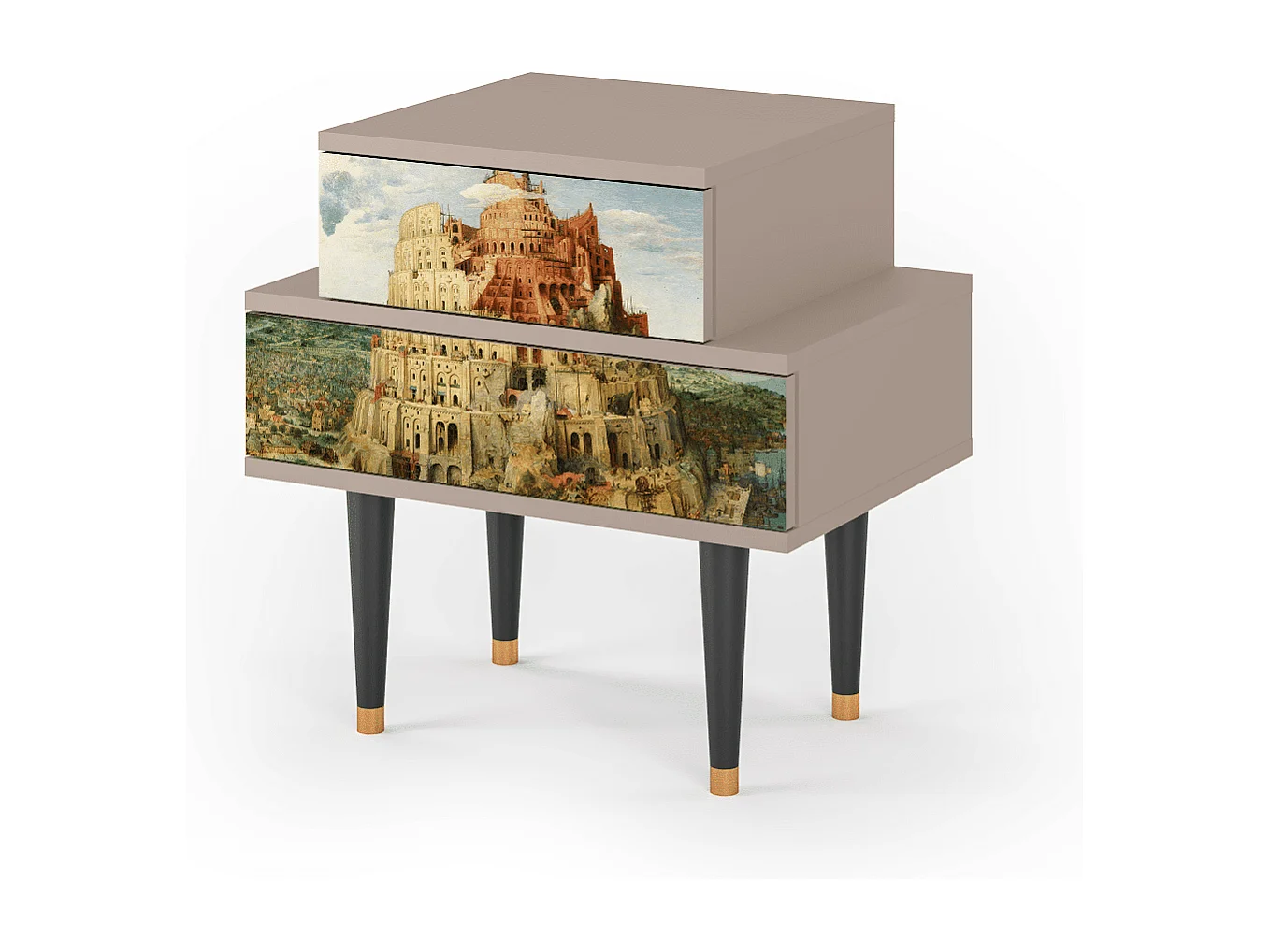 Comodino - 58х58х41 cm - NS1 - Elder The Tower, Latte