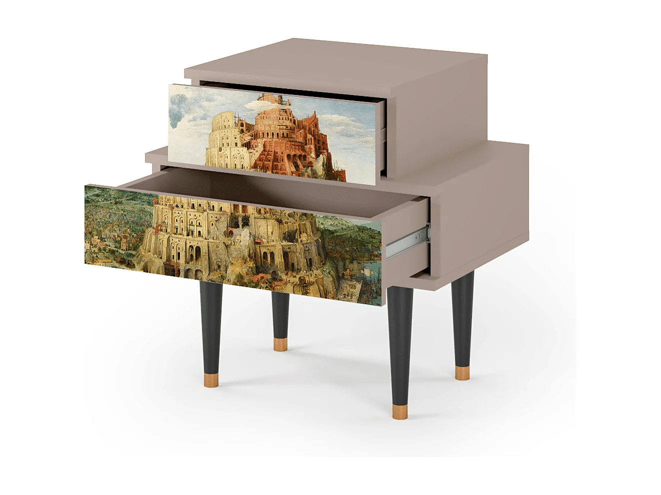 Comodino - 58х58х41 cm - NS1 - Elder The Tower, Latte