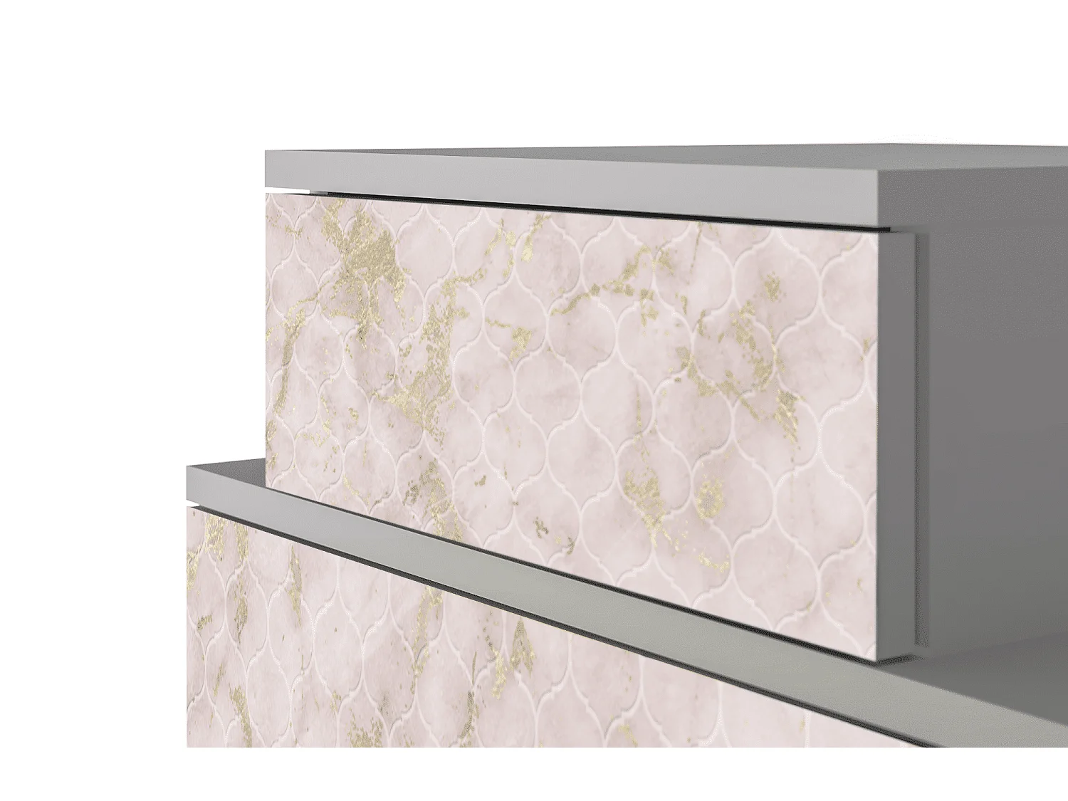 Comodino - 58х58х41 cm - NS1 - Dirty Roses, Grigio