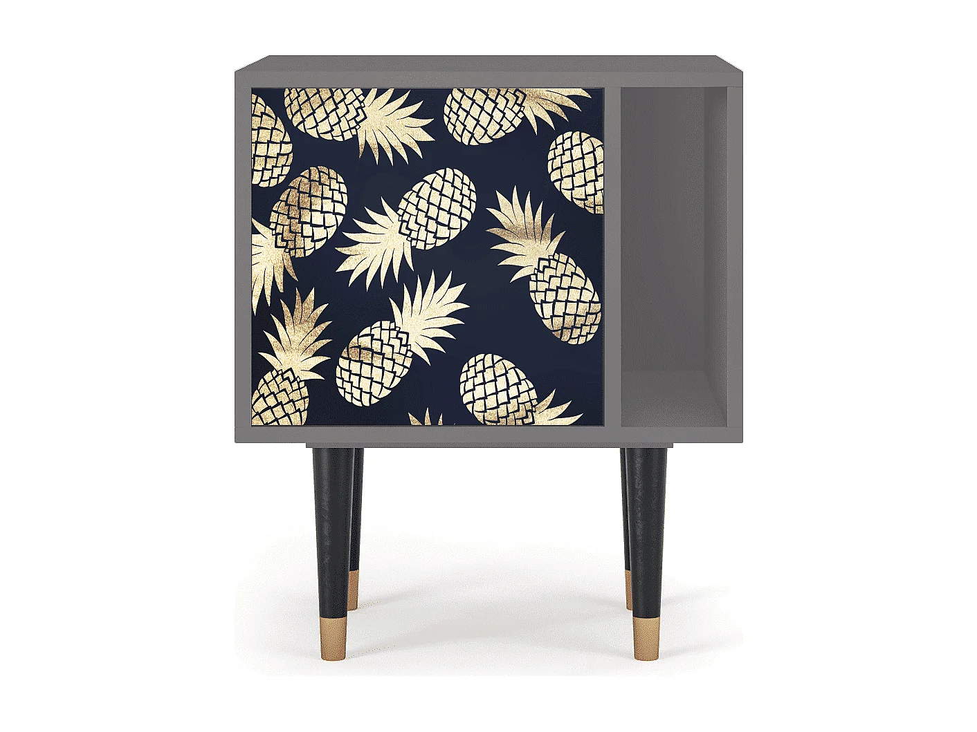 Stolik nocny - 57х69х48 cm - S2 - Sunny Pineaple, Szary