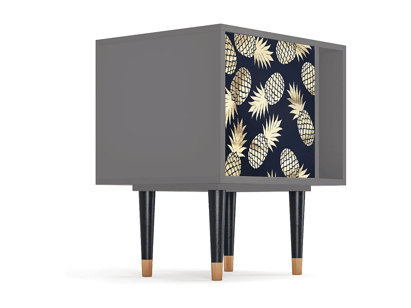 Stolik nocny - 57х69х48 cm - S2 - Sunny Pineaple, Szary