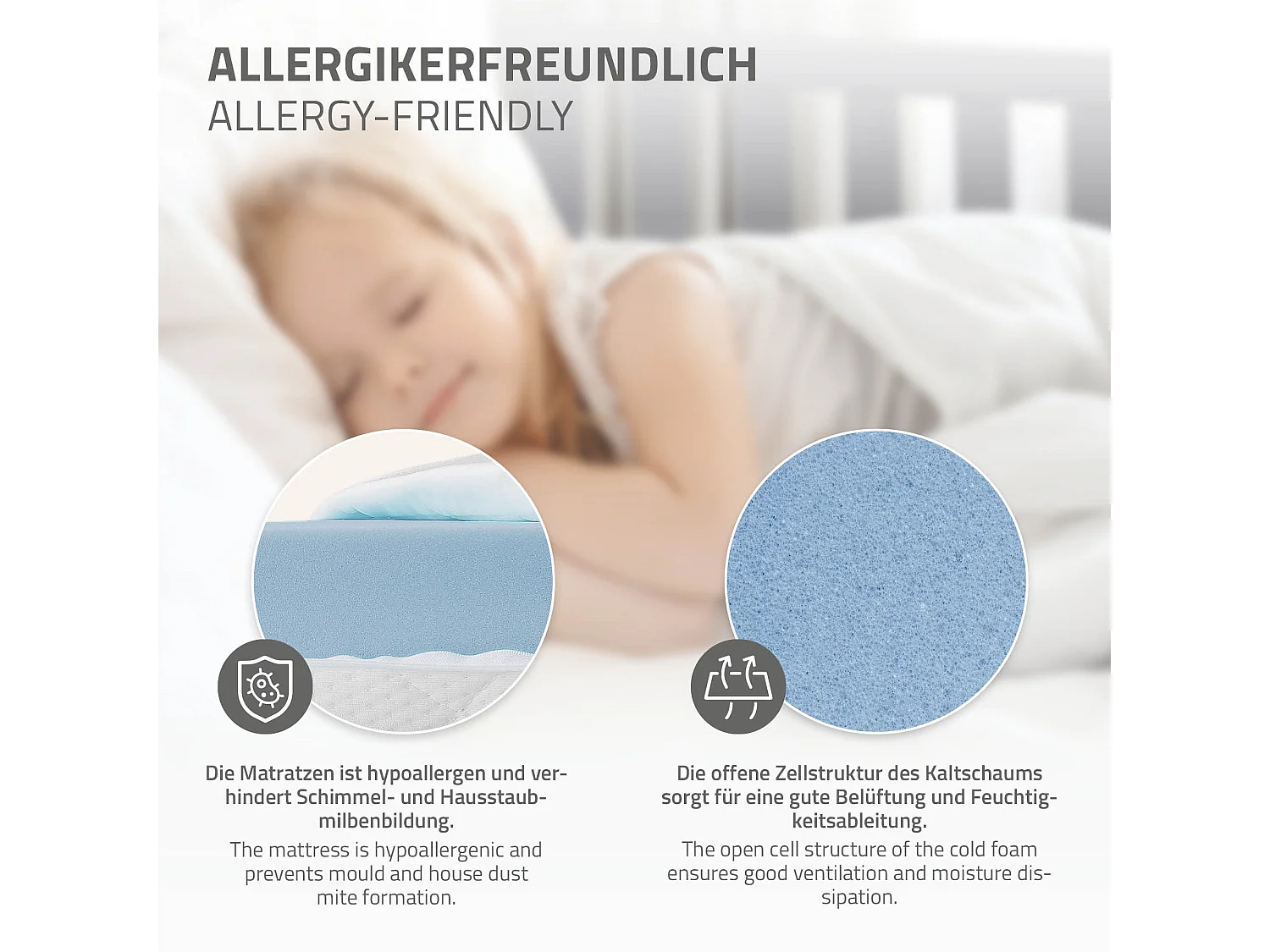 Lit d'enfants 90x200 cm gris clair style maison bois de pin massif matelas H:10 cm housse amovible sommier protection anti-chute pour filles garçons