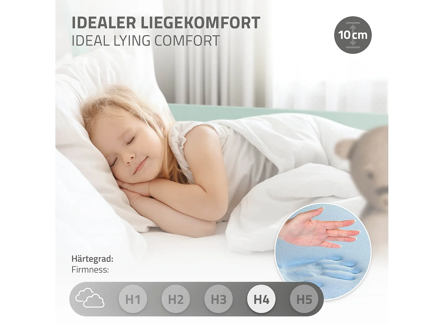 ML-Design Letto per bambini a forma di tenda 70x140 cm verde menta in pino massiccio con sponde stile montessori e materasso in schiuma fredda