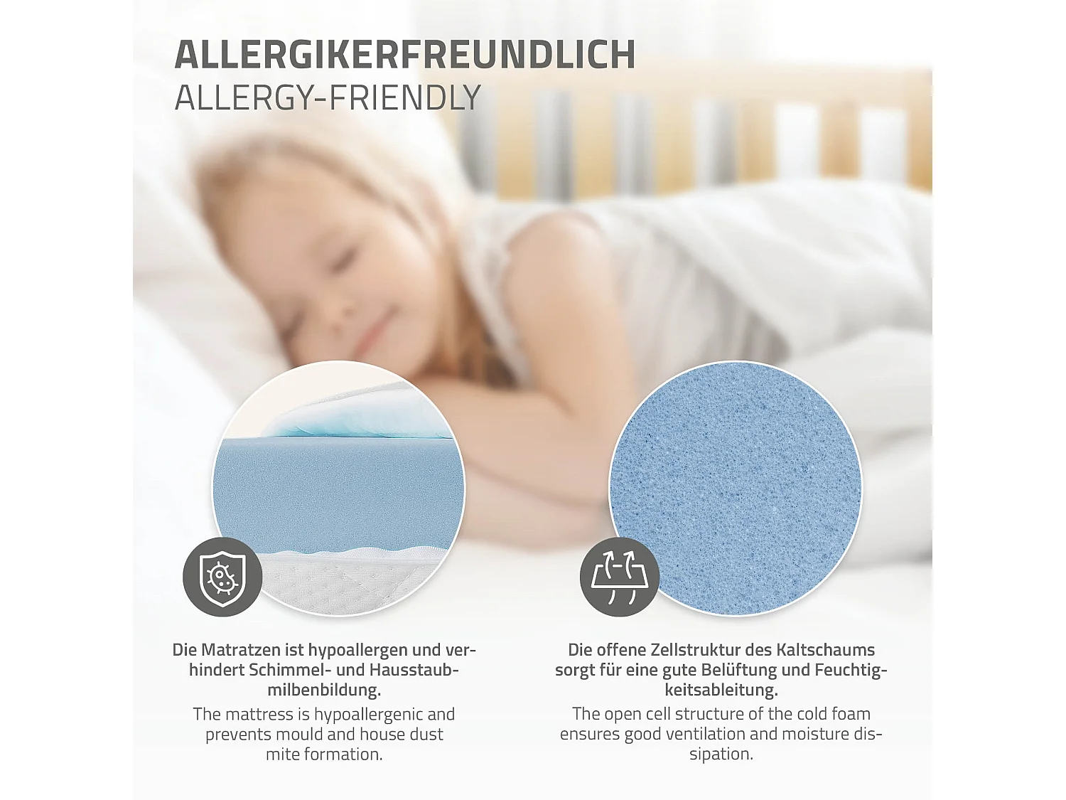 Lit d'enfants 90x200 cm style maison naturel bois de pin massif avec matelas H:10 cm housse amovible sommier protection anti-chute pour filles garçons