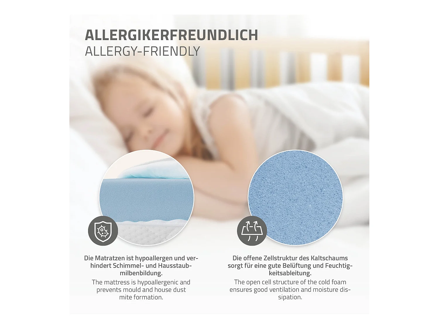 Lit d'enfants 90x200 cm style maison naturel bois de pin massif avec matelas H:10 cm housse amovible sommier protection anti-chute pour filles garçons