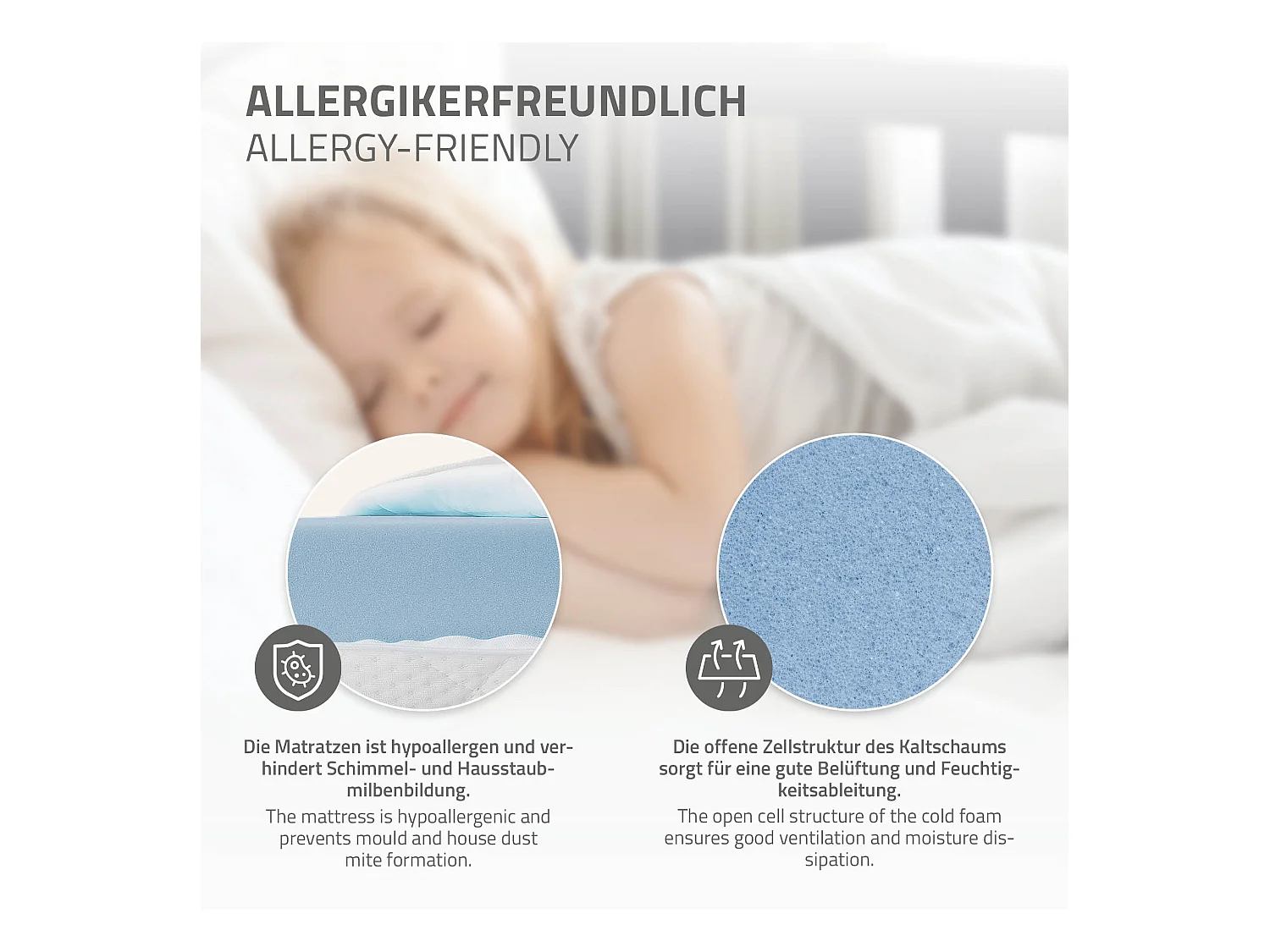Lit d'enfants 80x160 cm gris clair forme de maison en bois de pin massif avec matelas housse amovible sommier à lattes anti-chute pour filles garçons