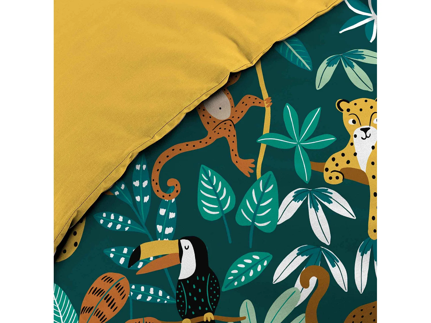 Parure housse de couette Animaux de la Jungle