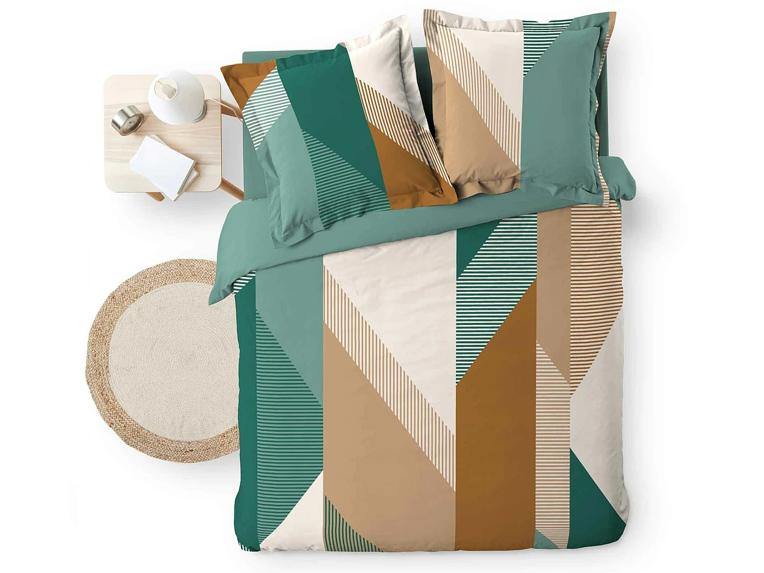 Parure housse couette 240 x 220 cm Graphic Malona