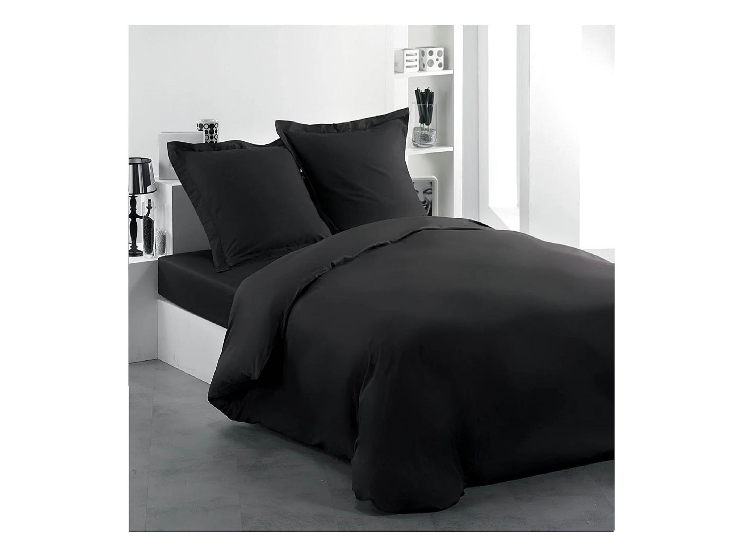 Housse de Couette "Lina" 240x220cm Charbon