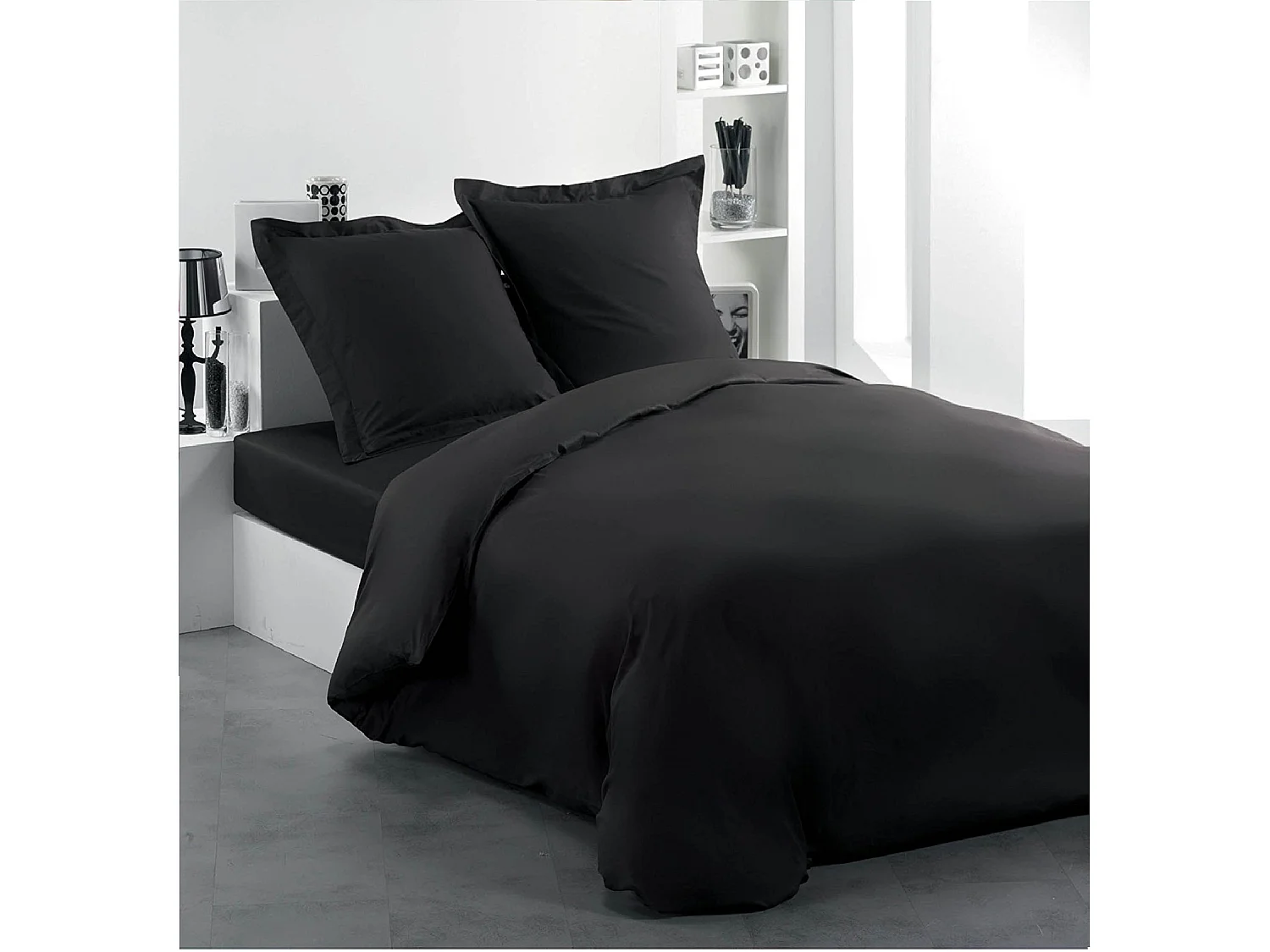 Housse de Couette "Lina" 240x220cm Charbon