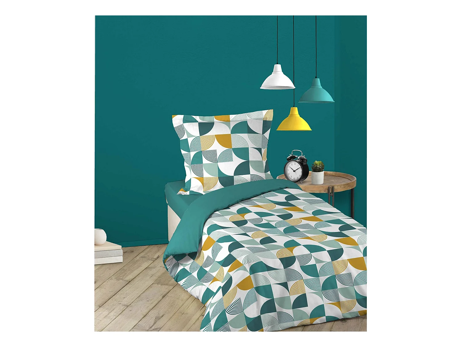 Parrure housse de couette 140x200cm Géo-Rythme Multicolore