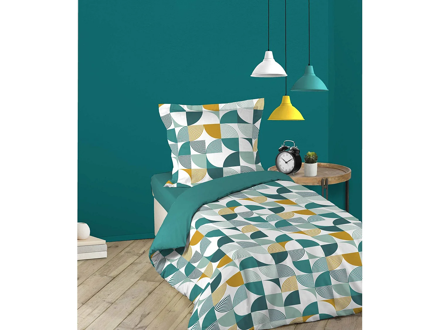 Parrure housse de couette 140x200cm Géo-Rythme Multicolore