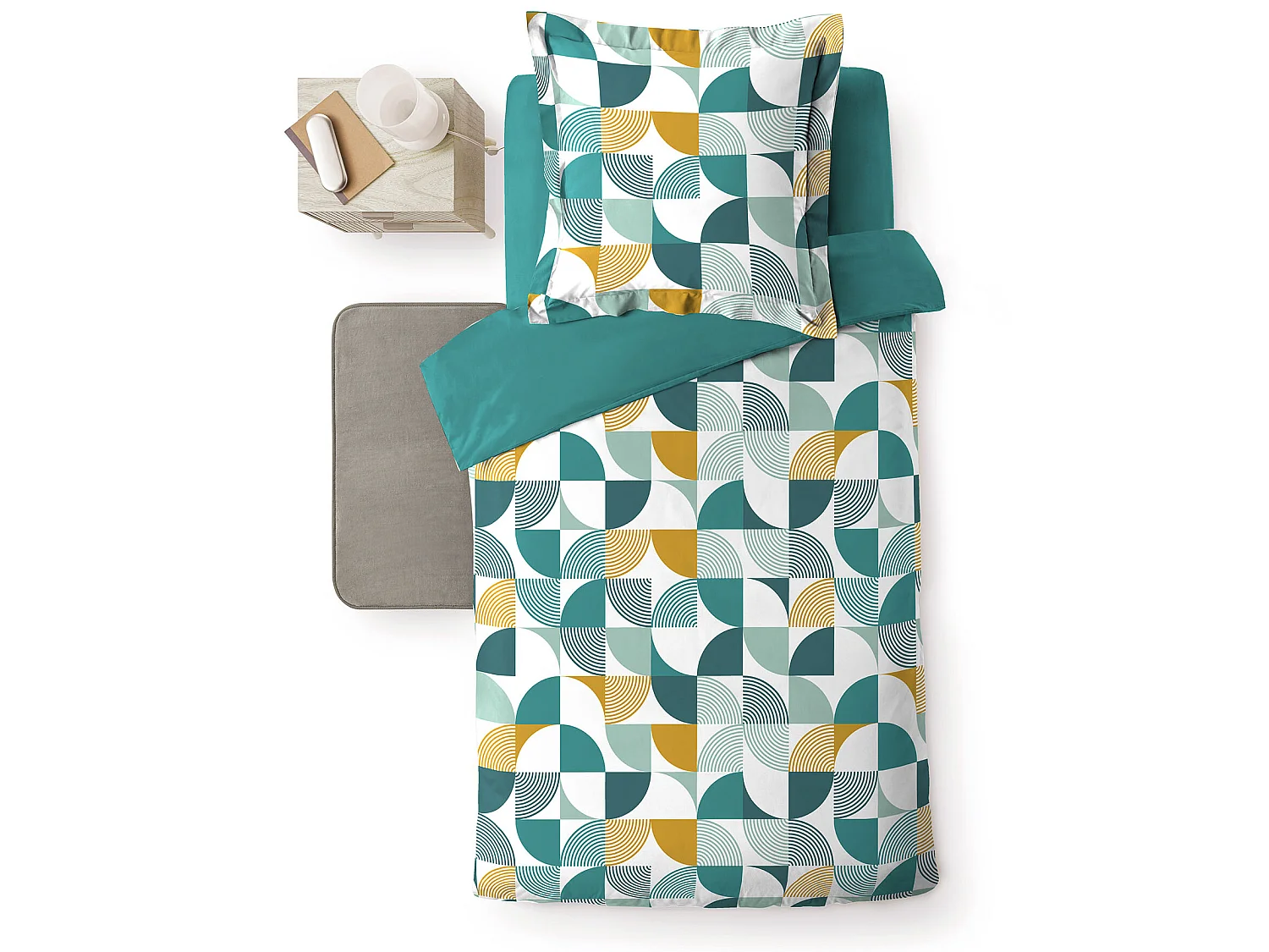 Parrure housse de couette 140x200cm Géo-Rythme Multicolore