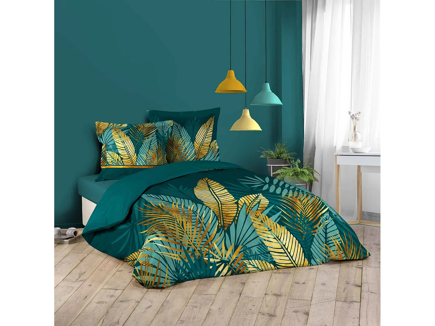Parure housse couette 240 x 220 cm Tropicale
