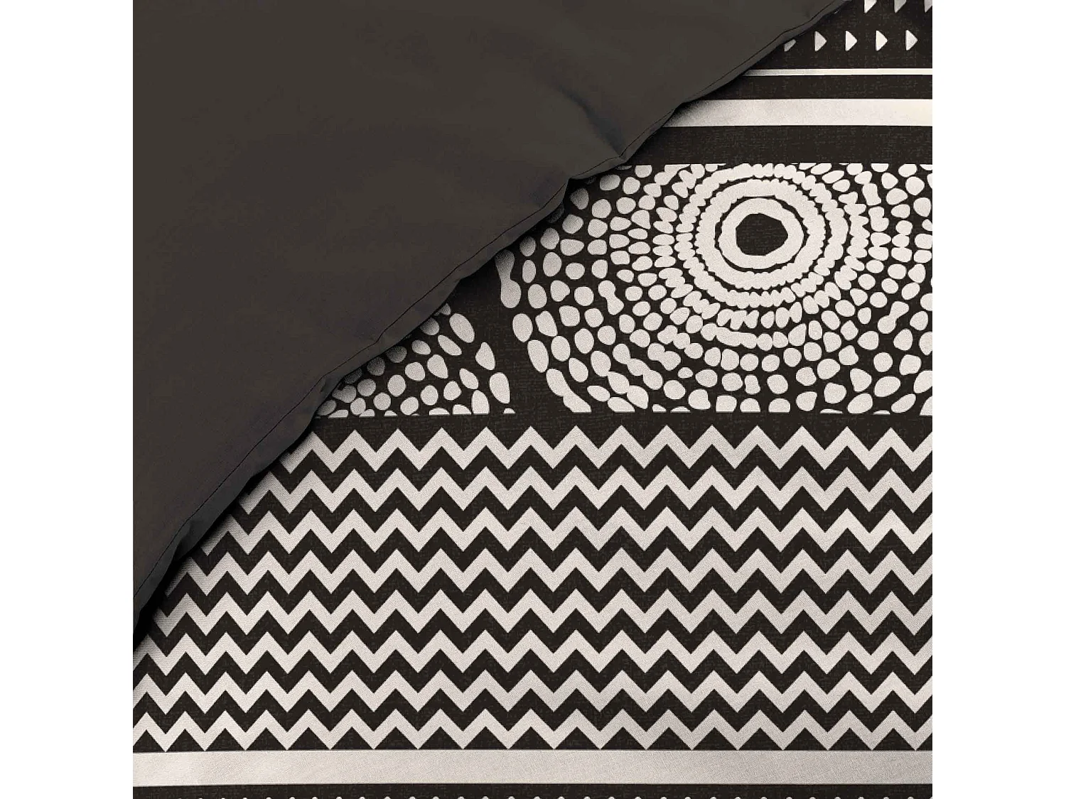 Parure housse couette 240 x 220 cm Black Silex