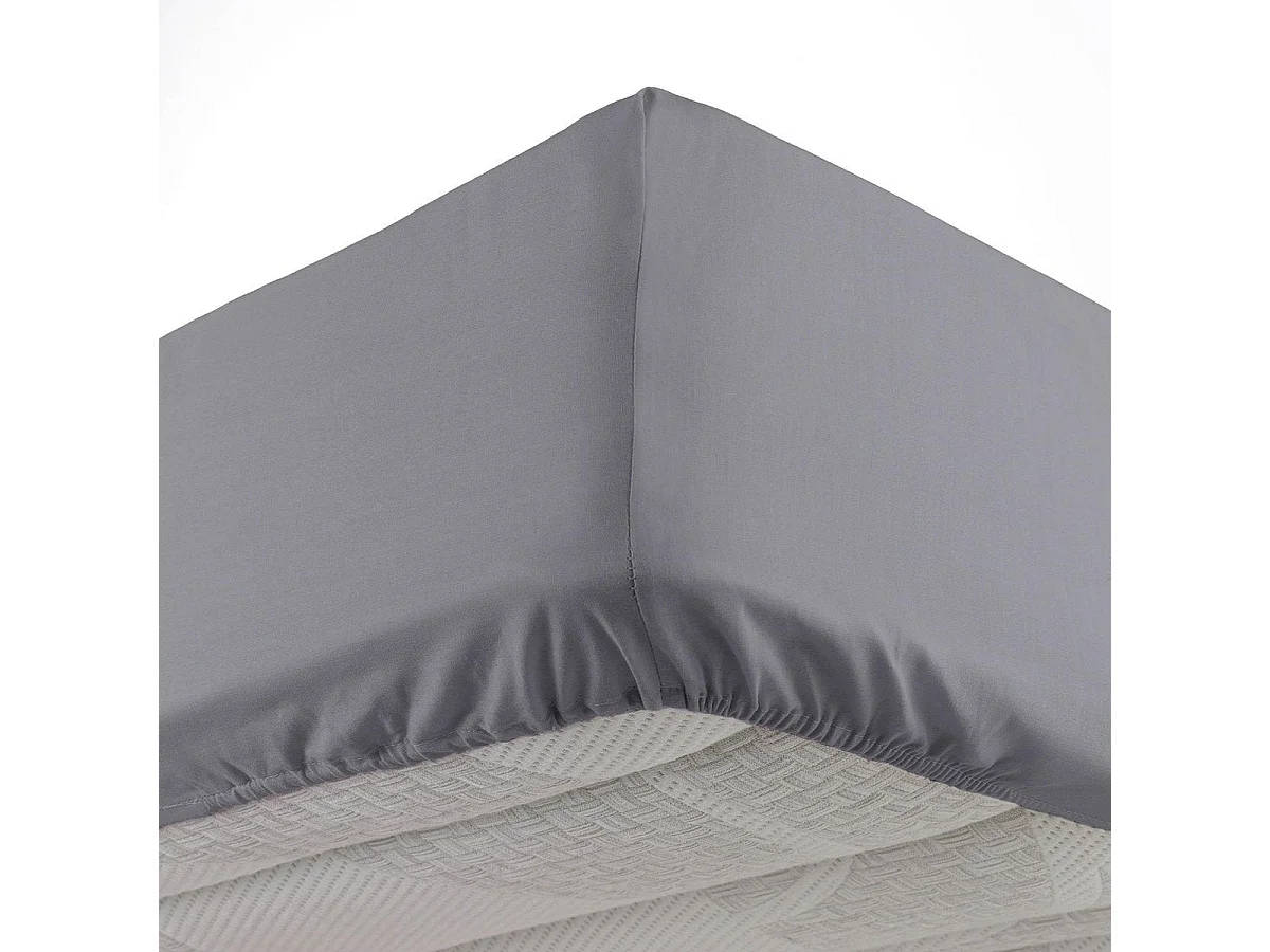 Drap Housse "Lina" 140x190cm Gris