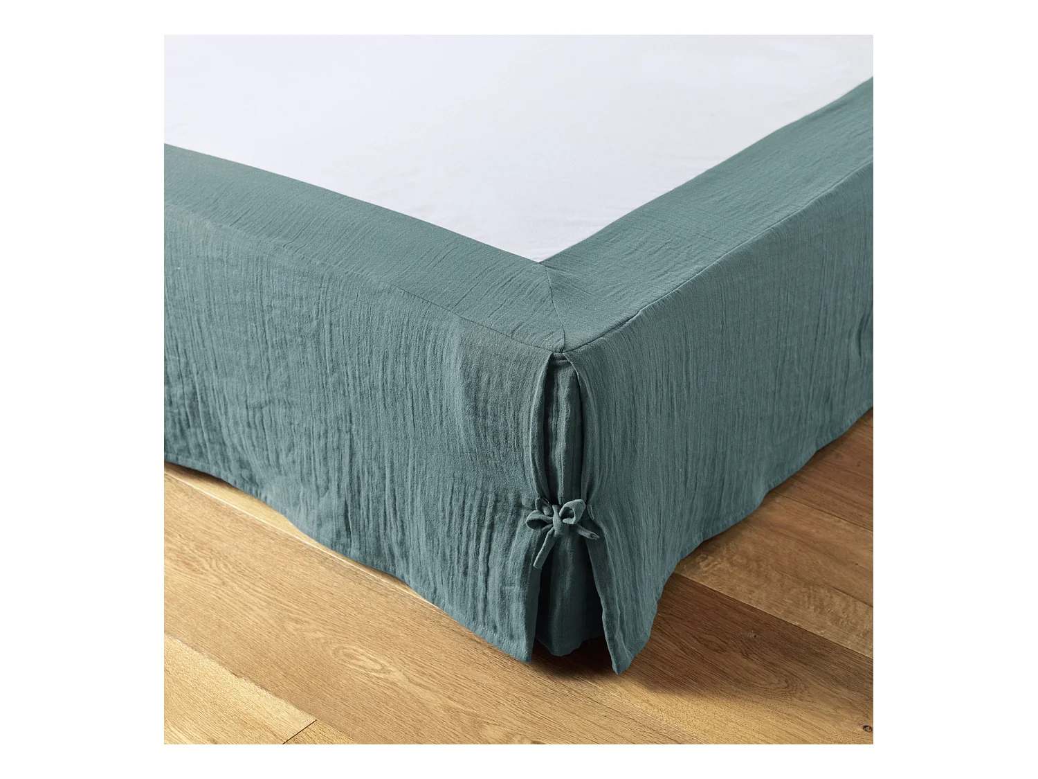 Cache sommier gaze de coton Gaia 160x200cm Canard